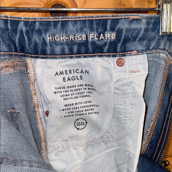American Eagle Outfitters Women’s High-Rise Blue Flare Jeans Size 4 - Picture 6 of 8